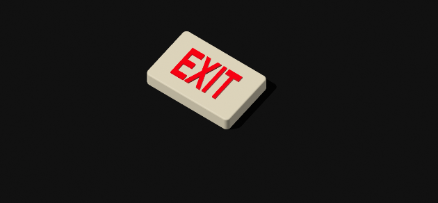 1/24 Exit Sign