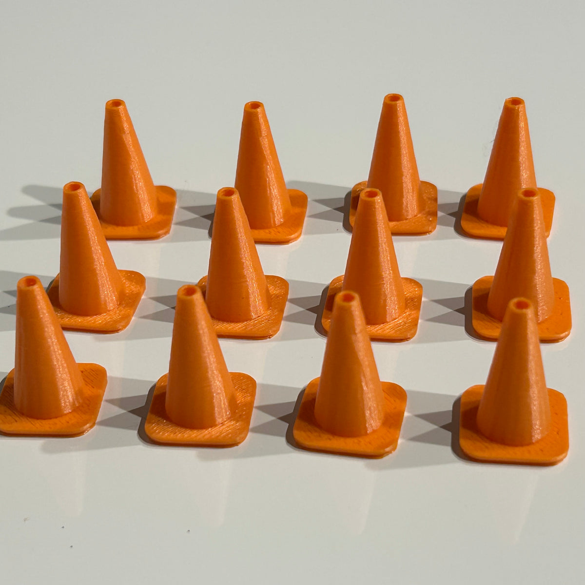 Orange Cones 1/24 1/32 1/42 Scale (12-pack)